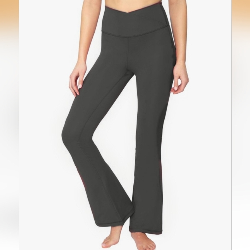 Reflex 90 Degree Green Grey Flare Leggings